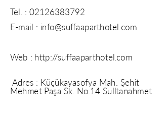Suffa Apart Hotel iletiim bilgileri